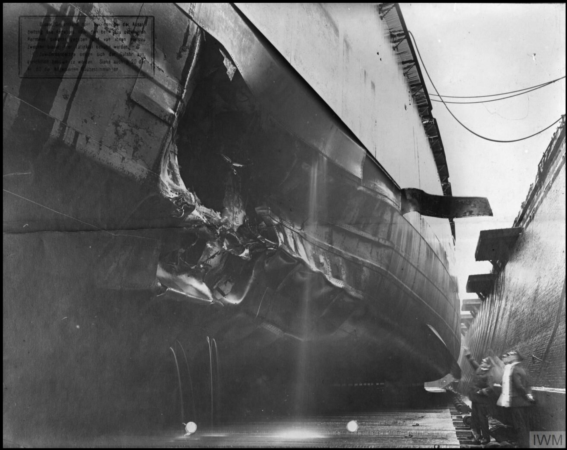 Damage to SMS Kronprinz Wilhelm