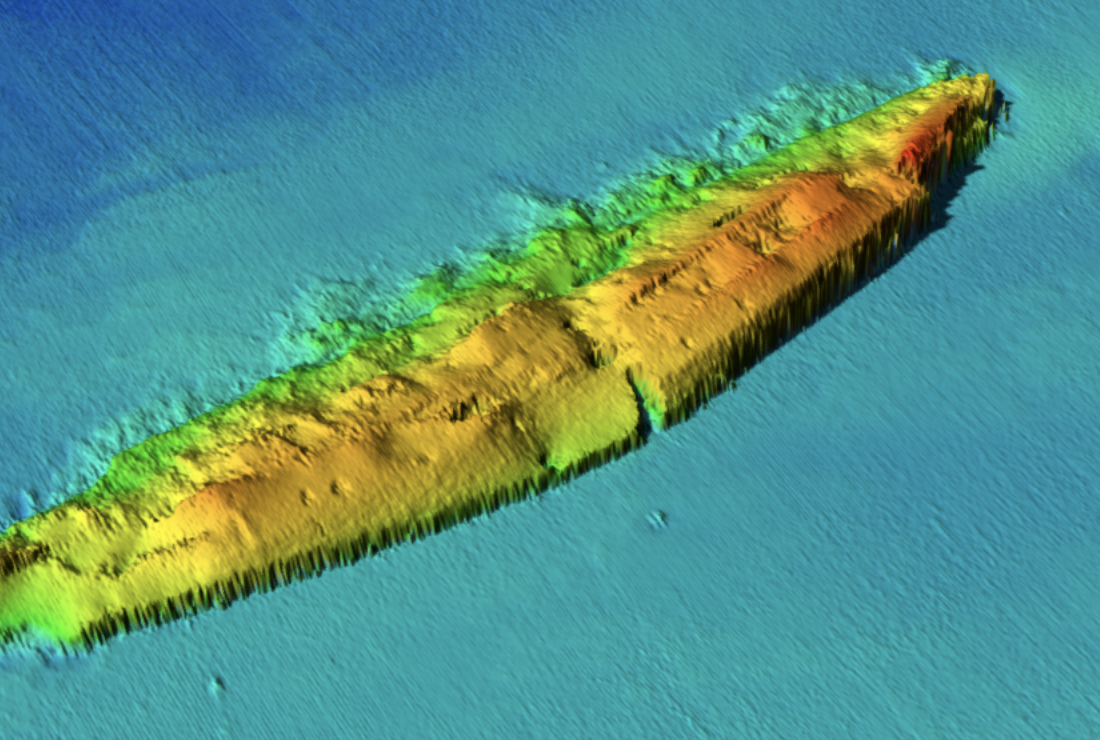 Scan of Lusitania wreck
