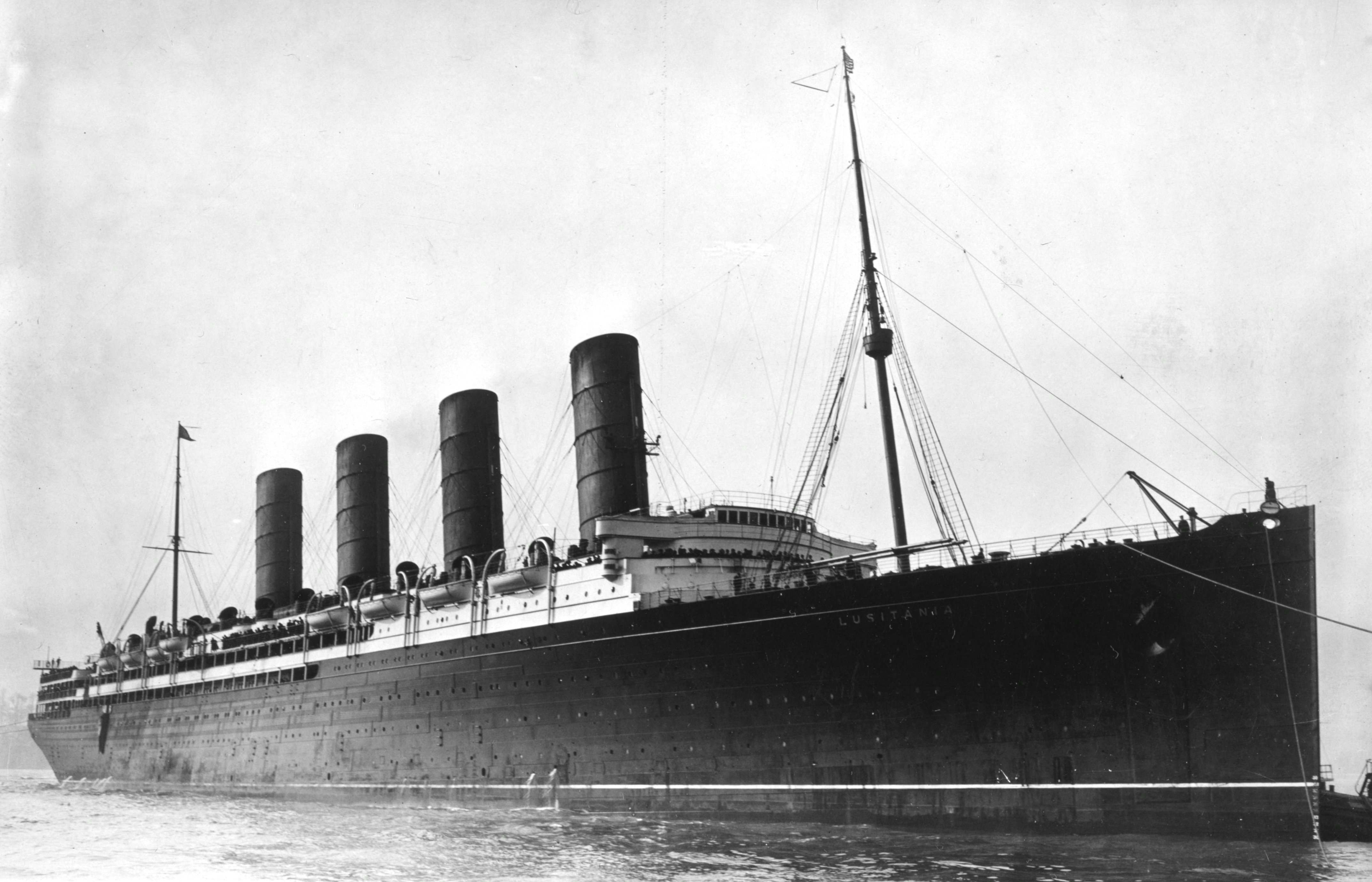 RMS Lusitania at sea
